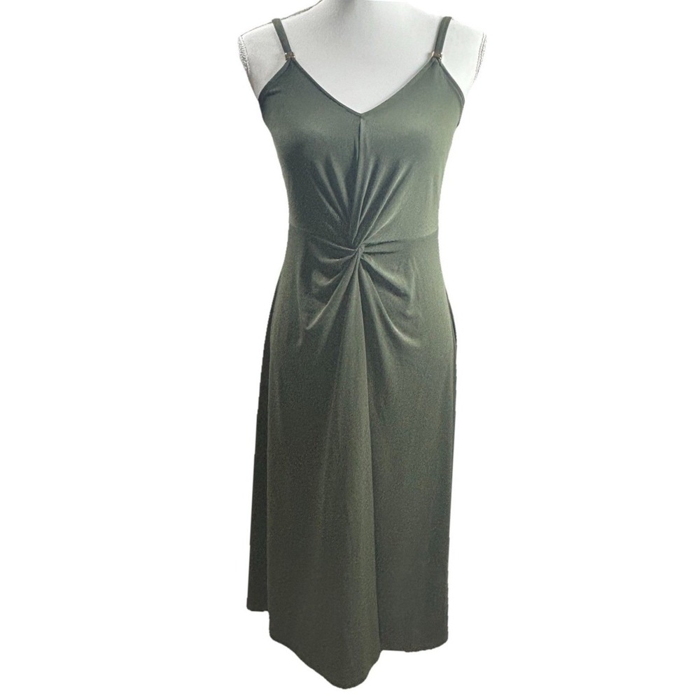 Michael Kors Midi Dress Sz S Green Stretch Casual Resort Summer Dinner Beach‎